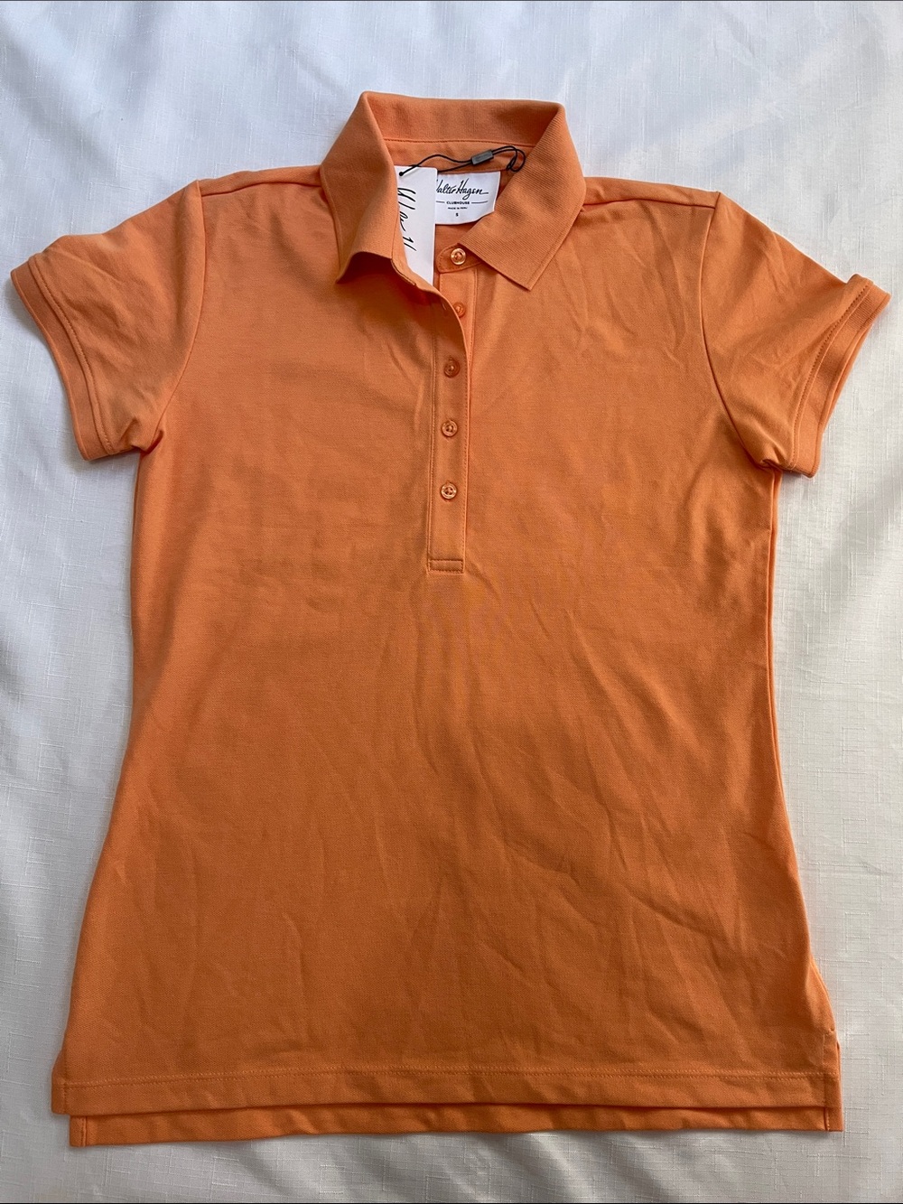 Walter Hagen Orange Women's Polo golf Shirt With Buttons